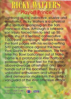 1994 Fleer - Pro-Visions #2 Ricky Watters Back