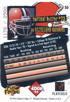 1996 Collector's Edge - Die Cuts #50 Earnest Hunter Back