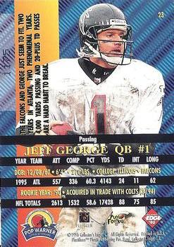 1996 Collector's Edge Advantage - Perfect Play Foils #23 Jeff George Back