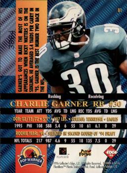 1996 Collector's Edge Advantage - Perfect Play Foils #81 Charlie Garner Back