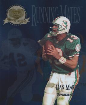 1996 Collector's Edge President's Reserve - Running Mates Silver Jumbo #RM15 Dan Marino / Terry Kirby Front