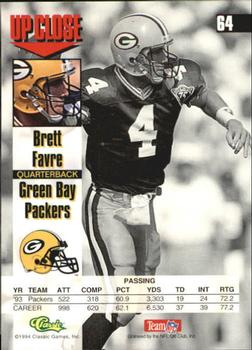 1994 Images #64 Brett Favre Back