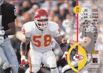 1996 Leaf - Red #22 Derrick Thomas Back