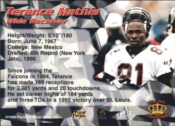 1996 Pacific - Blue #23 Terance Mathis Back