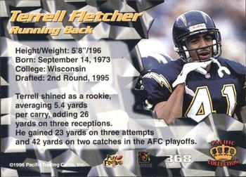 1996 Pacific - Blue #368 Terrell Fletcher Back