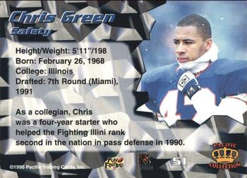 1996 Pacific - Silver #51 Chris Green Back