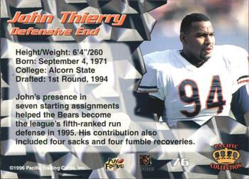 1996 Pacific - Silver #76 John Thierry Back