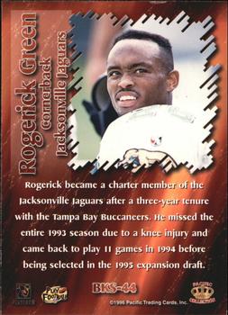1996 Pacific Dynagon - Best Kept Secrets #BKS-44 Rogerick Green Back