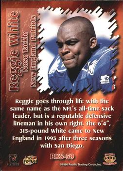 1996 Pacific Dynagon - Best Kept Secrets #BKS-59 Reggie White Back