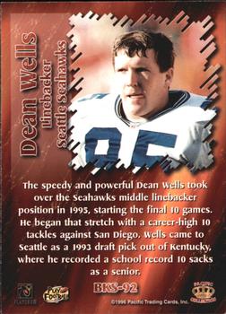 1996 Pacific Dynagon - Best Kept Secrets #BKS-92 Dean Wells Back