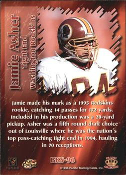 1996 Pacific Dynagon - Best Kept Secrets #BKS-96 Jamie Asher Back