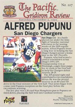 1996 Pacific Gridiron - Gold #107 Alfred Pupunu Back