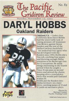 1996 Pacific Gridiron - Red #89 Daryl Hobbs Back