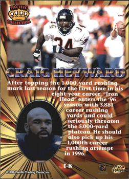 1996 Pacific Invincible - Bronze #I-8 Craig Heyward Back