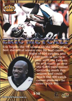 1996 Pacific Invincible - Bronze #I-10 Eric Metcalf Back