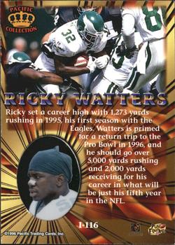 1996 Pacific Invincible - Bronze #I-116 Ricky Watters Back