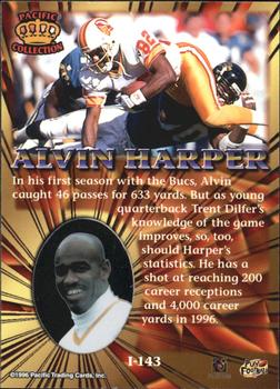 1996 Pacific Invincible - Bronze #I-143 Alvin Harper Back