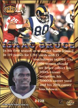 1996 Pacific Invincible - Silver #I-128 Isaac Bruce Back
