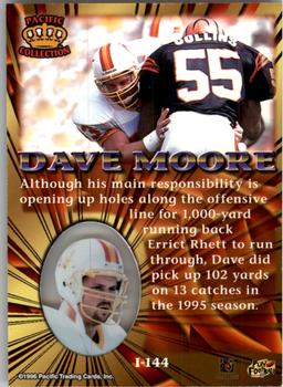 1996 Pacific Invincible - Silver #I-144 Dave Moore Back