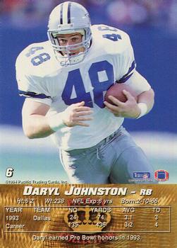 1994 Pacific #6 Daryl Johnston Back