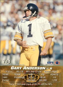 1994 Pacific #164 Gary Anderson Back