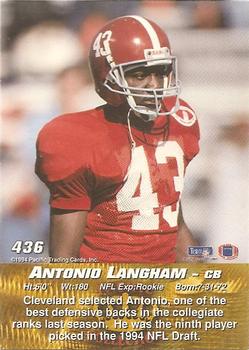 1994 Pacific #436 Antonio Langham Back