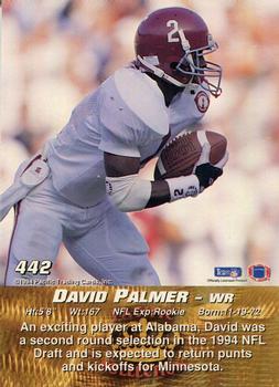 1994 Pacific #442 David Palmer Back