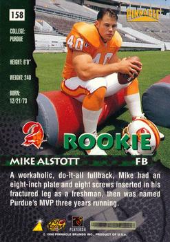 1996 Pinnacle - Foil #158 Mike Alstott Back