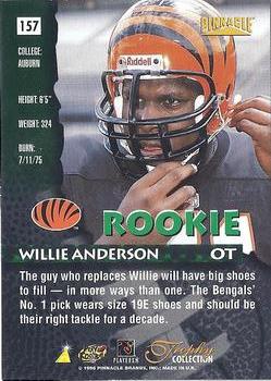 1996 Pinnacle - Trophy Collection #157 Willie Anderson Back
