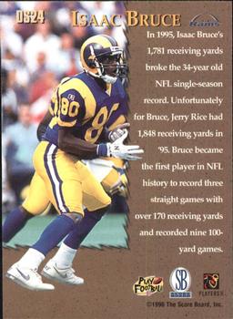 1996 Pro Line Memorabilia - Stretch Drive Silver Signatures #DS24 Isaac Bruce Back