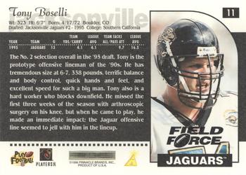 1996 Score - Field Force #11 Tony Boselli Back