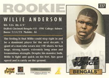 1996 Score - Field Force #227 Willie Anderson Back