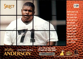 1996 Select - Artist's Proofs #159 Willie Anderson Back