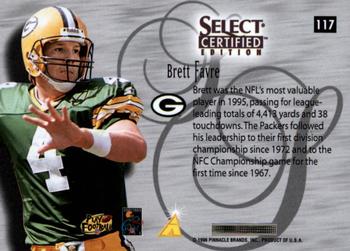 1996 Select Certified - Artist's Proofs #117 Brett Favre Back