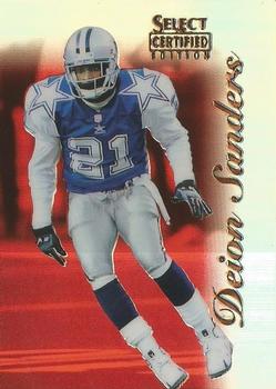 1996 Select Certified - Mirror Red #48 Deion Sanders Front