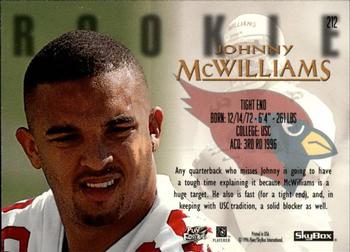 1996 SkyBox Premium - Rubies #212 Johnny McWilliams Back