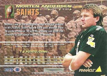 1994 Pinnacle #53 Morten Andersen Back
