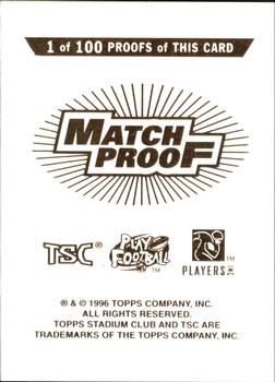 1996 Stadium Club - Match Proofs #NNO Kelvin Pritchett Back