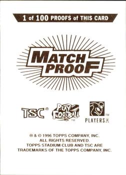 1996 Stadium Club - Match Proofs #NNO Jason Belser Back