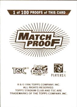 1996 Stadium Club - Match Proofs #NNO Ricardo McDonald Back