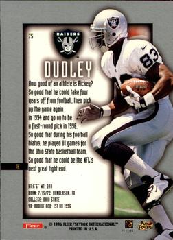 1996 Ultra Sensations - Marble Gold #75 Rickey Dudley Back