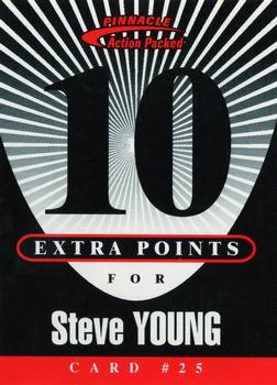 1997 Action Packed - Extra Points 10 #25 Steve Young Front