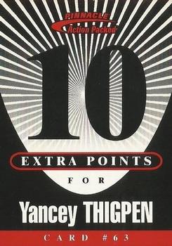 1997 Action Packed - Extra Points 10 #63 Yancey Thigpen Front