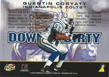 1997 Action Packed - First Impressions #124 Quentin Coryatt Back