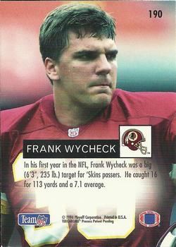 1994 Playoff #190 Frank Wycheck Back