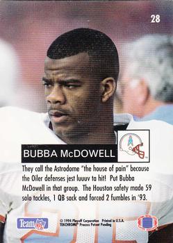 1994 Playoff #28 Bubba McDowell Back