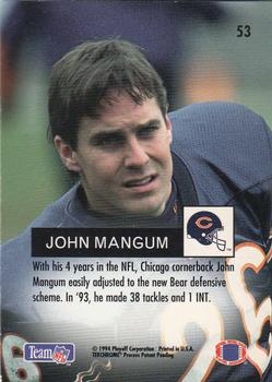 1994 Playoff #53 John Mangum Back
