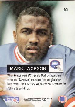 1994 Playoff #65 Mark Jackson Back