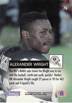 1994 Playoff #76 Alexander Wright Back