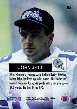 1994 Playoff #85 John Jett Back
